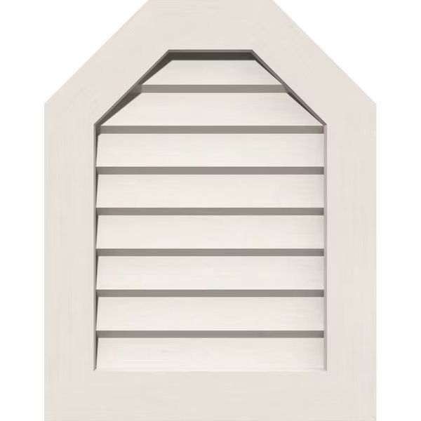 Octagonal Top Gable Vent Non-Functional, PVC Gable Vent w/ 1